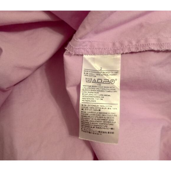 Banana Republic Poplin Pleated Lavender Cropped Tank and Midi Skirt Set SZ 2 - Picture 7 of 10